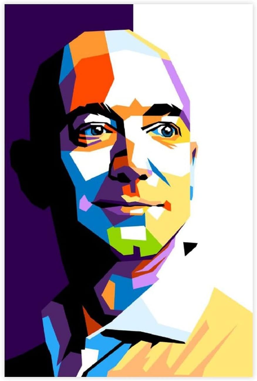 Jeff Bezos Abstract Silhouette