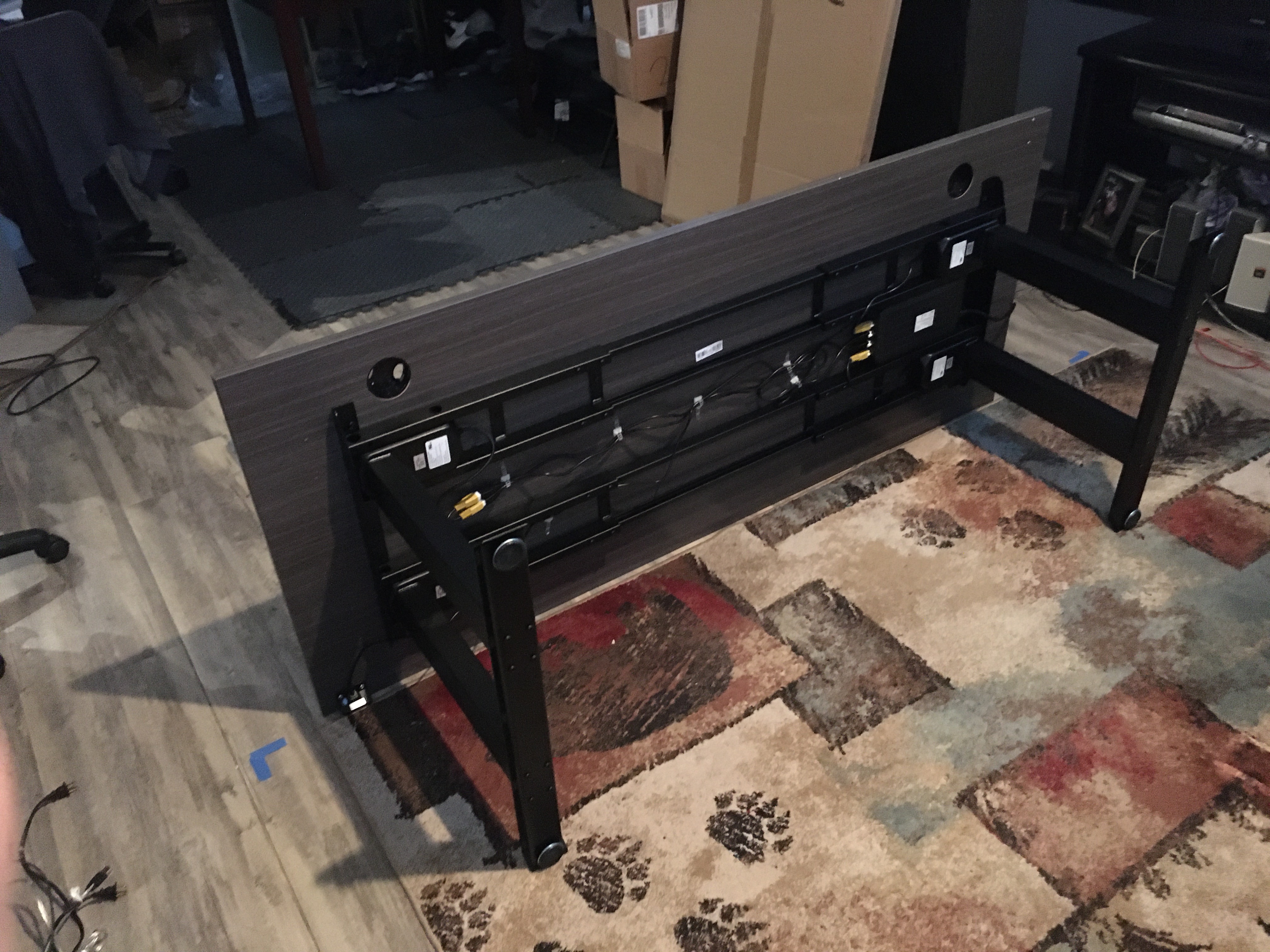 Under-desk cable prep