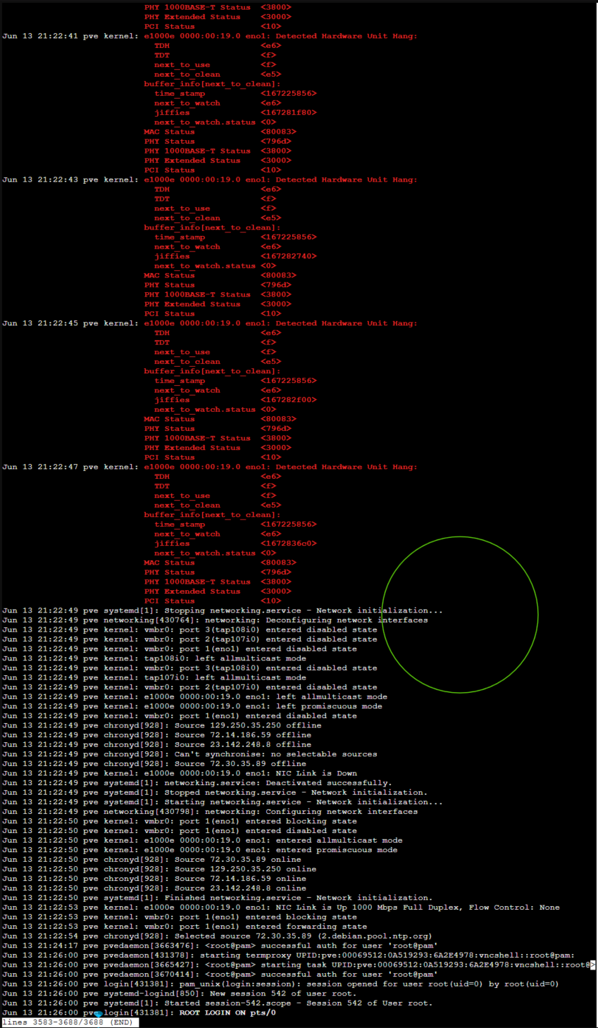 error output