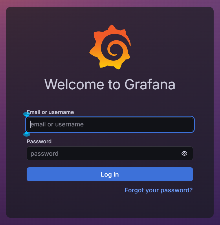 grafana gui login prompt