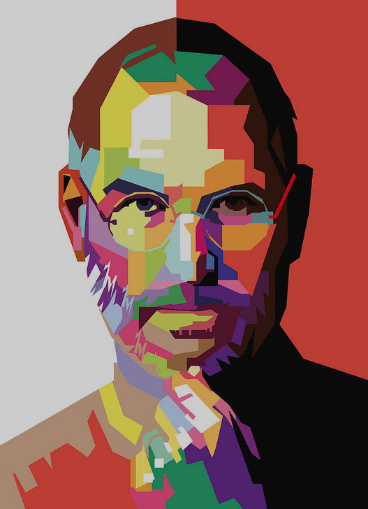 Steve Jobs Abstract Silhouette