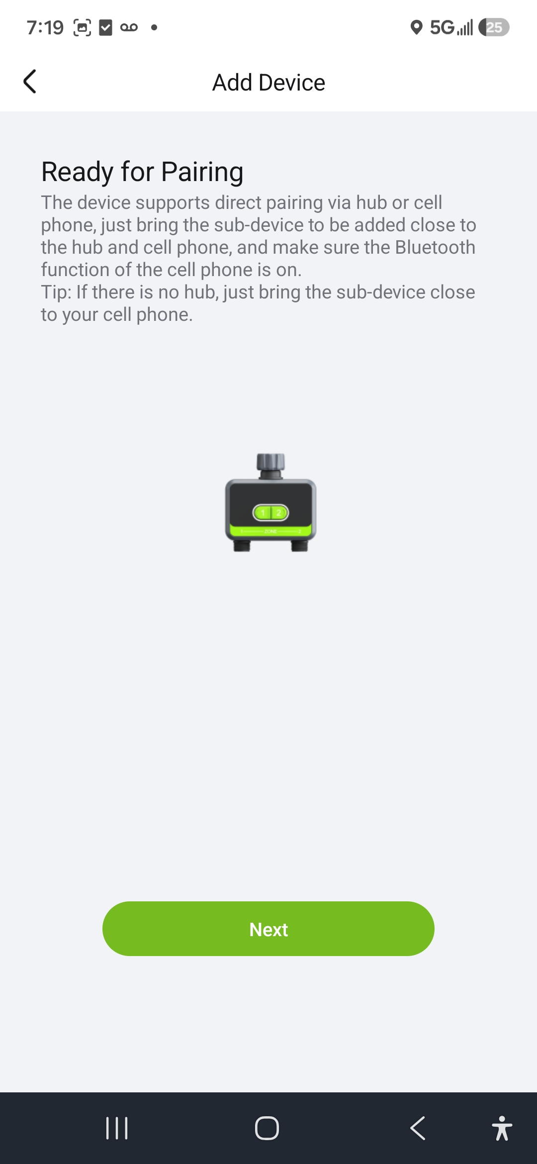 Bluetooth Pairing Screen