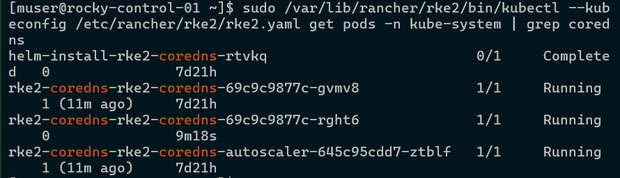 Kubectl CoreDNS Verification